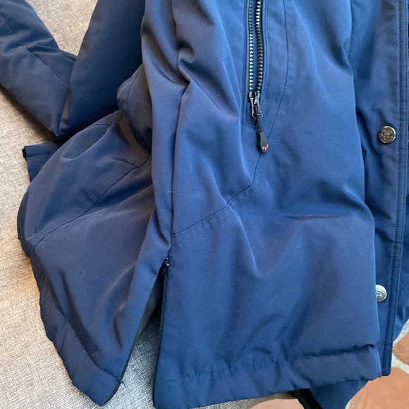 Arctic Expedition Mid Length 33” Down Parka Coat Navy XS no hood - Picture 6 of 16